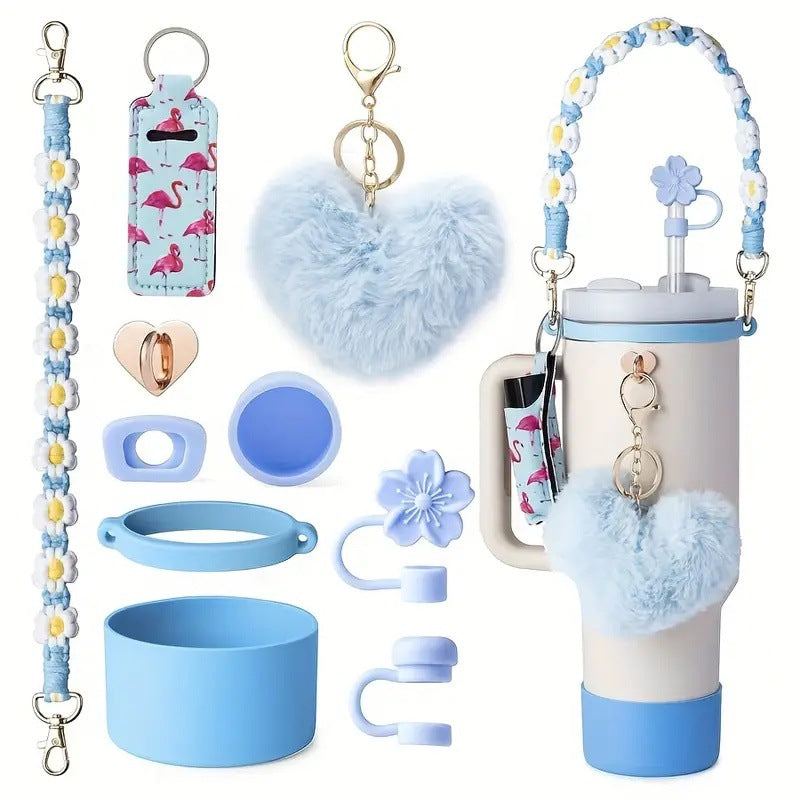 Wholesale Cup set with love plush pendant and leak-proof stopper